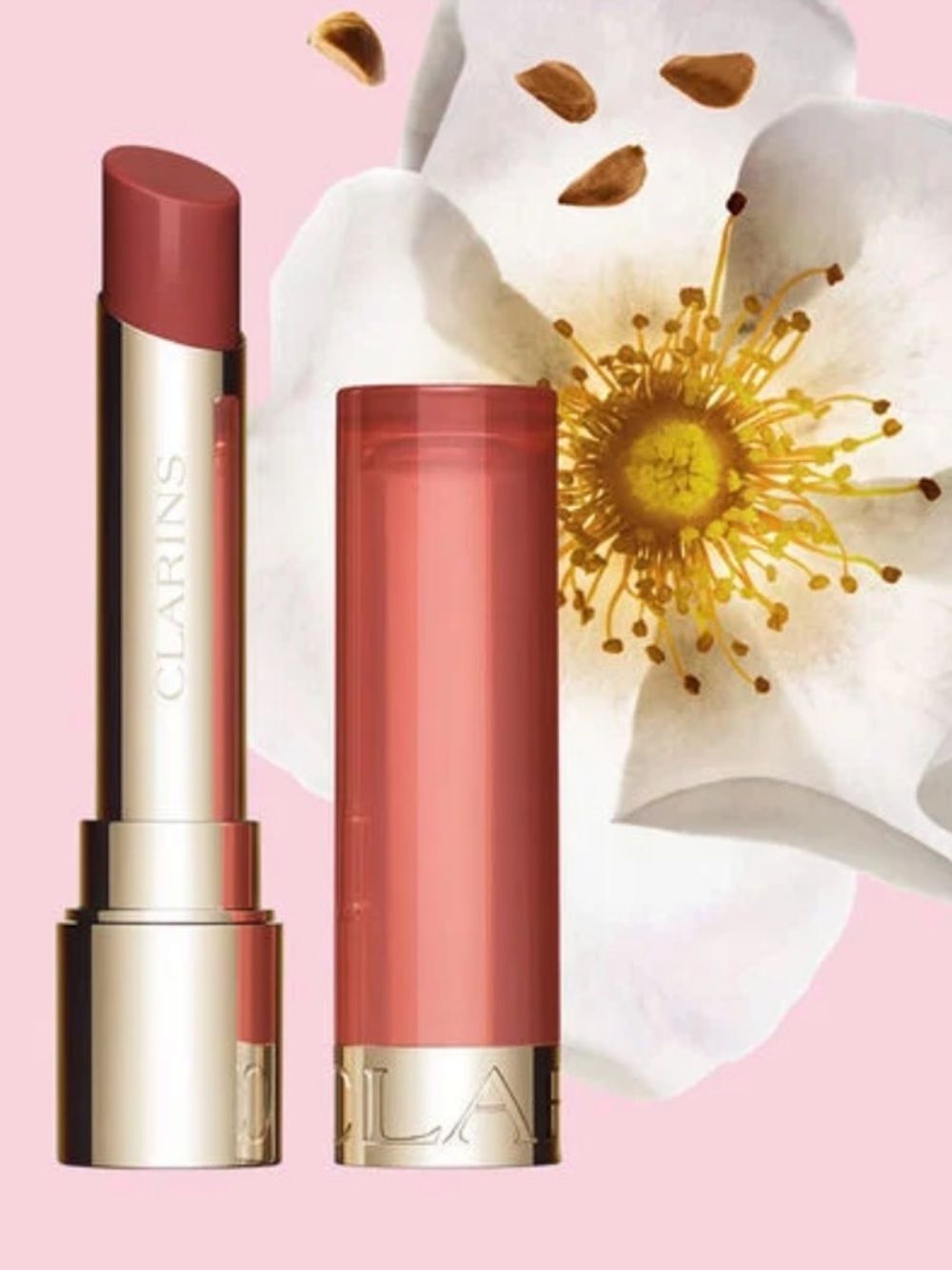 NEW - Clarins Hydrating Peptide & Plumping Lip Oil Balm 03 Lychee 0.1oz